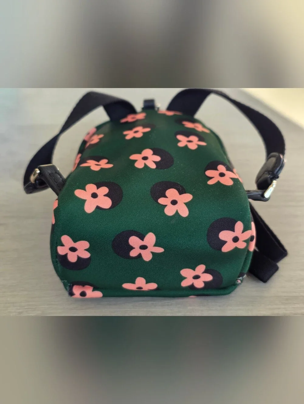 Kate Spade Green Floral Mini Backpack Keychain